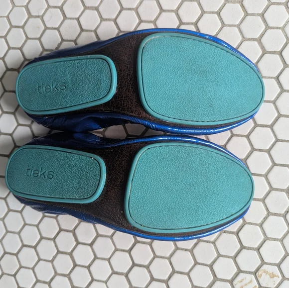 tieks sapphire patent ballet flats size 9 - Picture 4 of 4